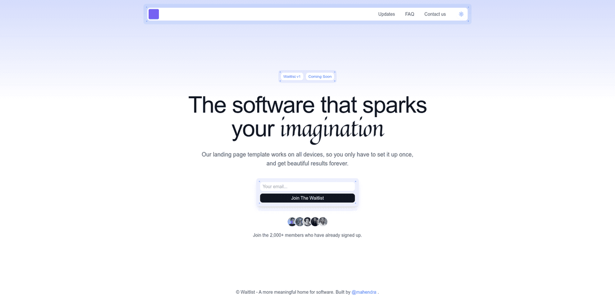 Imagination Waitlist