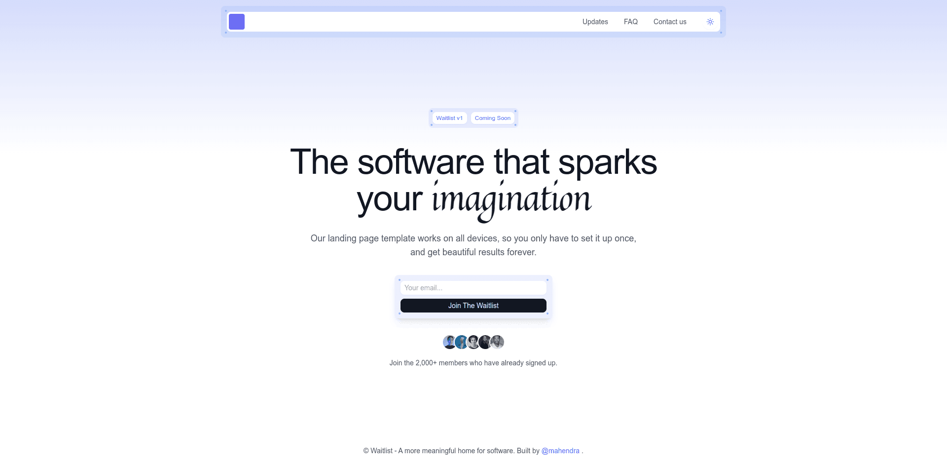 Imagination Waitlist